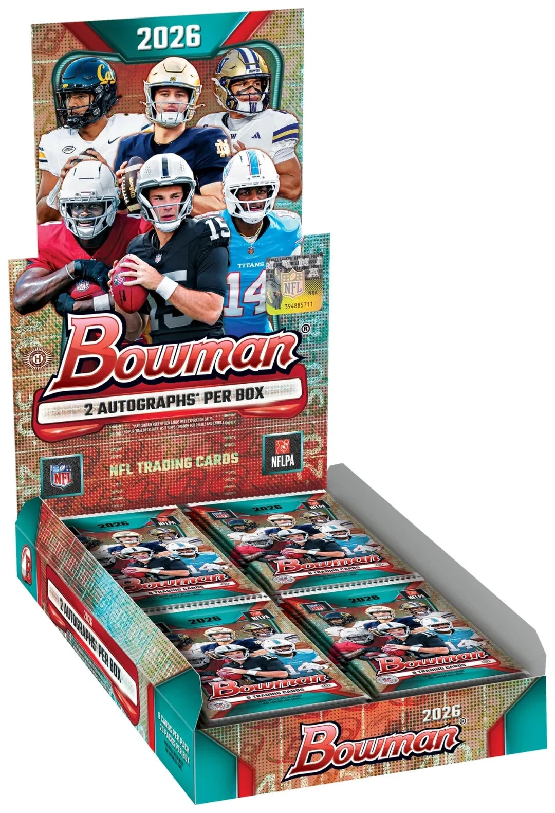 🏈 2026 BOWMAN FOOTBALL – HOBBY BOX (2 Auto) | Random Team