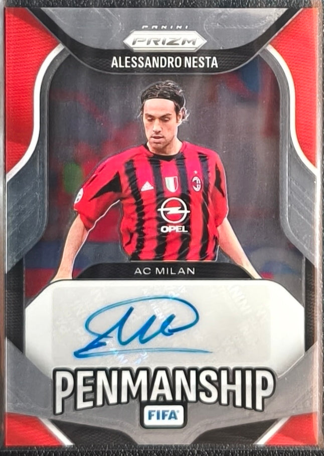 ALESSANDRO NESTA – AC MILAN – PANINI PRIZM – PENMANSHIP AUTOGRAPH