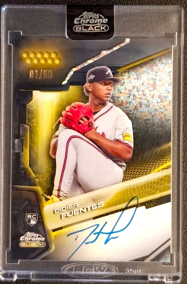Didier Fuentes RC Auto Gold Refractor 01/50 – 2026 Topps Chrome Black