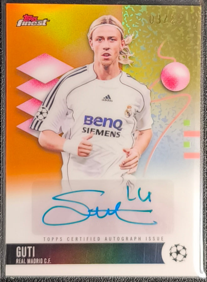 GUTI – REAL MADRID C.F. – TOPPS FINEST – CERTIFIED AUTOGRAPH – /25