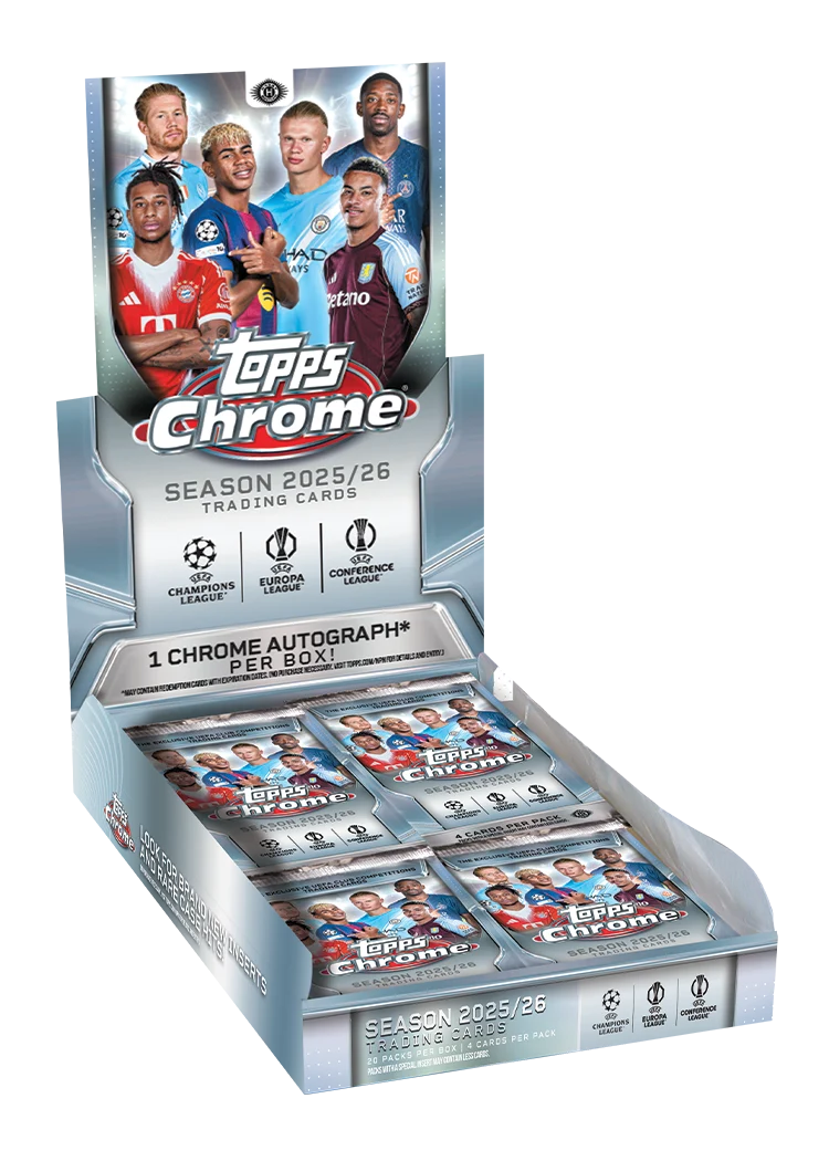 BREAK #0004 – TOPPS CHROME UEFA CLUB COMPETITIONS 2025/26 Hobby Box | Random Team