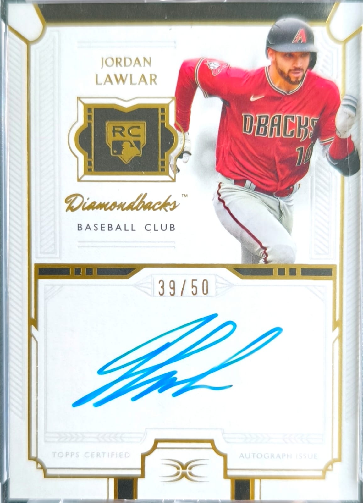 Jordan Lawlar RC Auto /50 #DRA-JL1 – 2024 Topps Definitive Collection