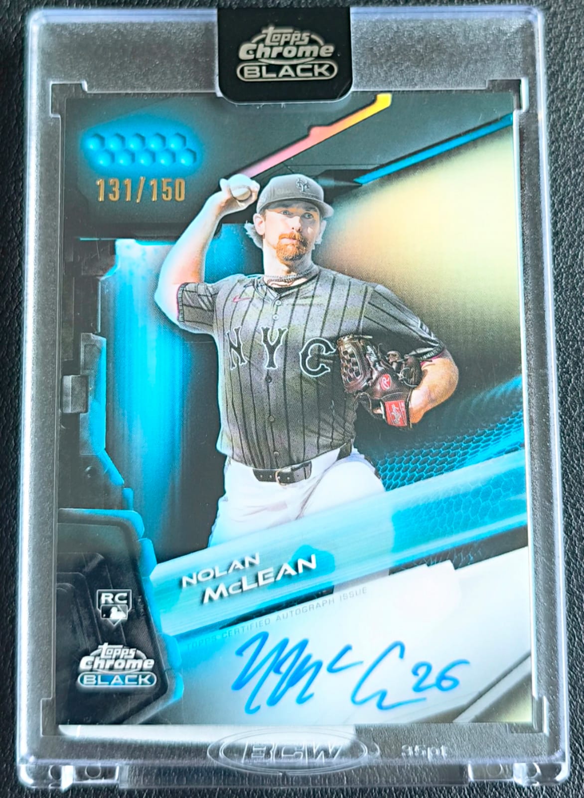 Nolan McLean RC Auto Blue Refractor /150 – 2026 Topps Chrome Black