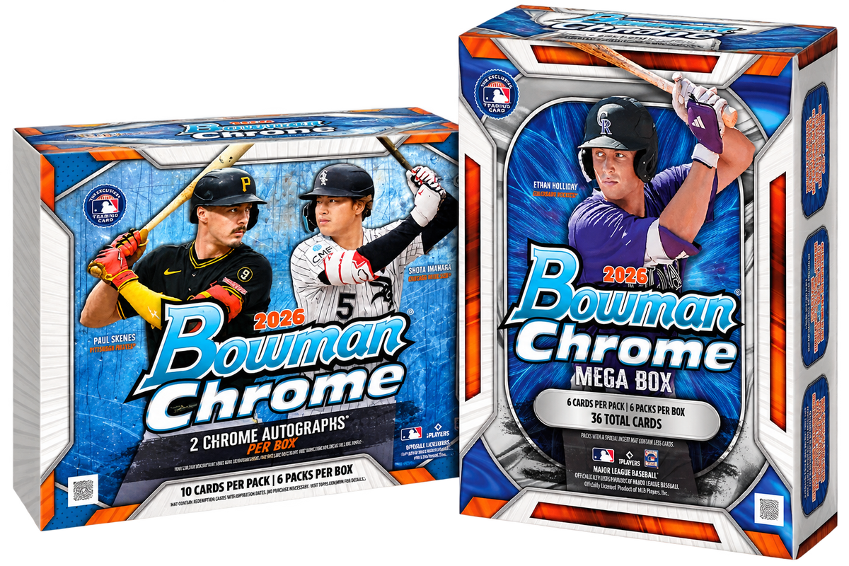 2026 BOWMAN CHROME BASEBALL – HOBBY (2Auto) + MEGA BOX | Random Team